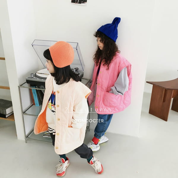 CONCOCTER - Korean Children Fashion - #Kfashion4kids - Ton Colored Padding Vest - 12