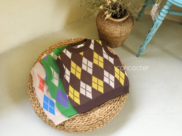 CONCOCTER - Korean Children Fashion - #Kfashion4kids - Argyle Vest