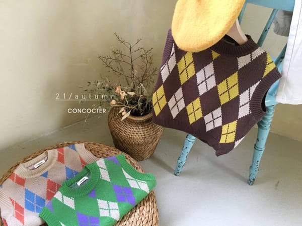 CONCOCTER - Korean Children Fashion - #Kfashion4kids - Argyle Vest - 3