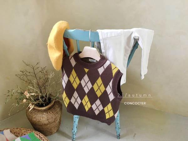 CONCOCTER - Korean Children Fashion - #Kfashion4kids - Argyle Vest - 4
