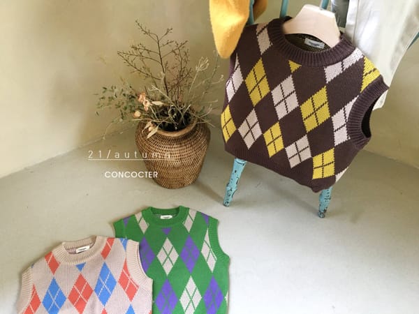 CONCOCTER - Korean Children Fashion - #Kfashion4kids - Argyle Vest - 5