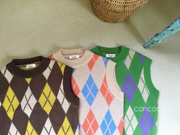 CONCOCTER - Korean Children Fashion - #Kfashion4kids - Argyle Vest - 6