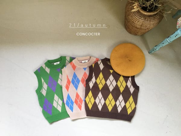 CONCOCTER - Korean Children Fashion - #Kfashion4kids - Argyle Vest - 8
