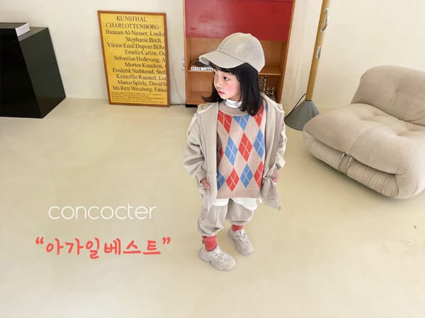 CONCOCTER - Korean Children Fashion - #Kfashion4kids - Argyle Vest - 9