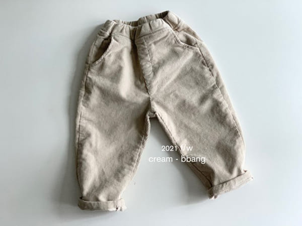 CREAM BBANG - Korean Children Fashion - #Kfashion4kids - Rib Baggy Pants
