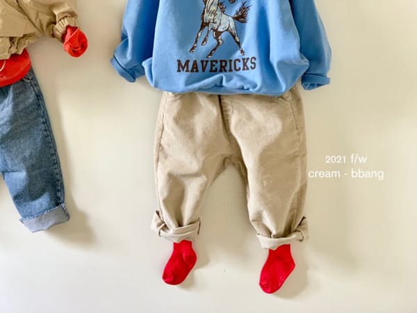 CREAM BBANG - Korean Children Fashion - #Kfashion4kids - Rib Baggy Pants - 4
