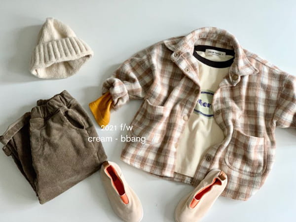 CREAM BBANG - Korean Children Fashion - #Kfashion4kids - Peach Sleeves Color Tee - 11