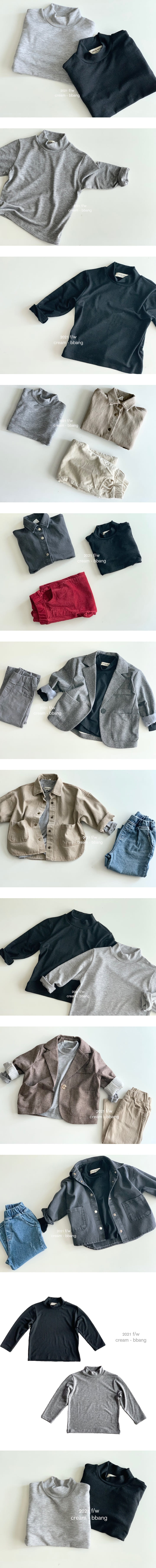 CREAM BBANG - Korean Children Fashion - #Kfashion4kids - Halh Turtleneck Tee