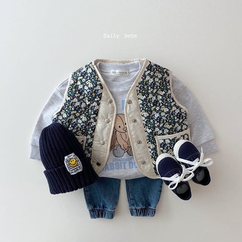 DAILY BEBE - Korean Children Fashion - #Kfashion4kids - Reversible Flower Jumper - 3