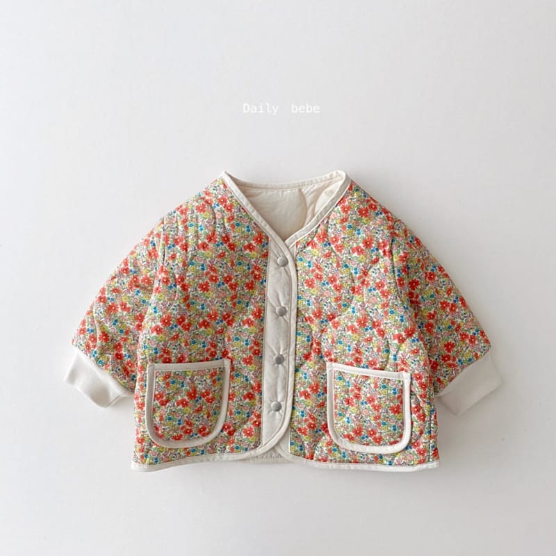 DAILY BEBE - Korean Children Fashion - #Kfashion4kids - Reversible Flower Vest - 6