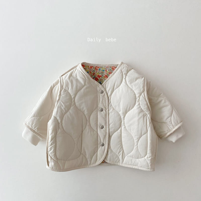 DAILY BEBE - Korean Children Fashion - #Kfashion4kids - Reversible Flower Vest - 9
