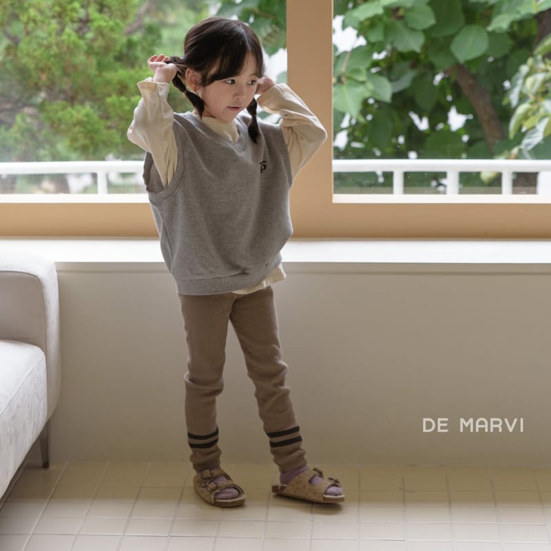 DE MARVI - Korean Children Fashion - #Kfashion4kids - Two Stripes Leggings - 11