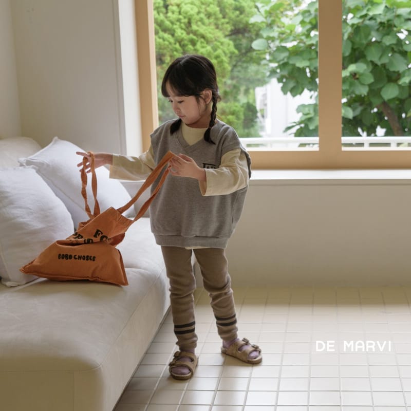 DE MARVI - Korean Children Fashion - #Kfashion4kids - Two Stripes Leggings - 9
