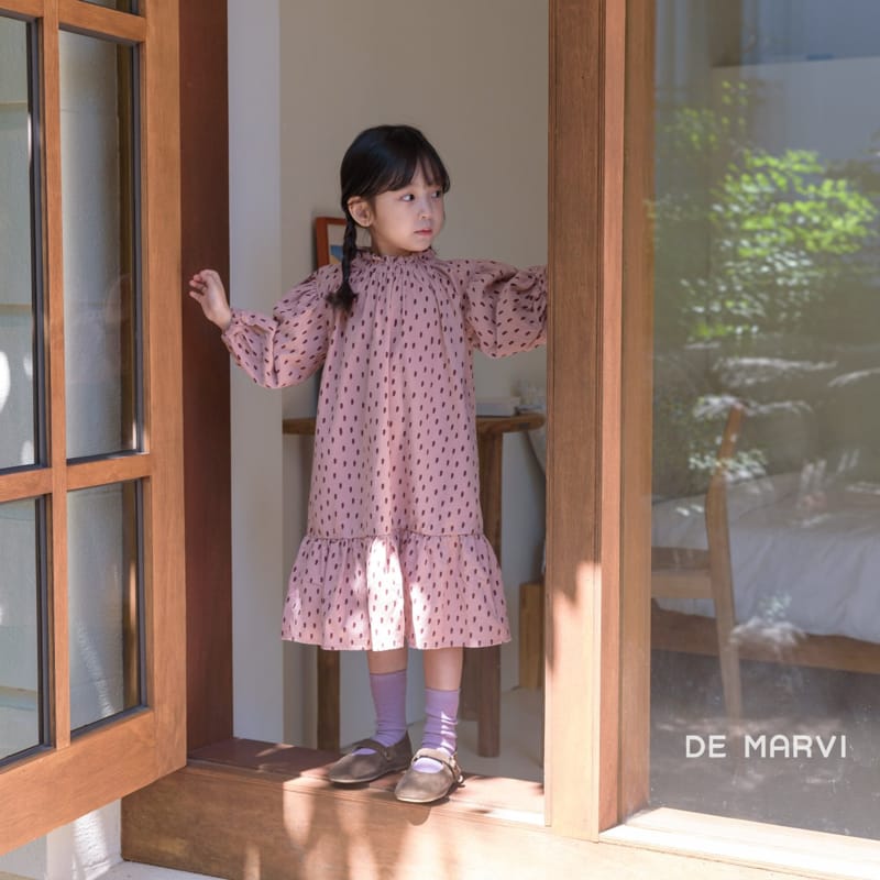 DE MARVI - Korean Children Fashion - #Kfashion4kids - Shirring One-piece - 2