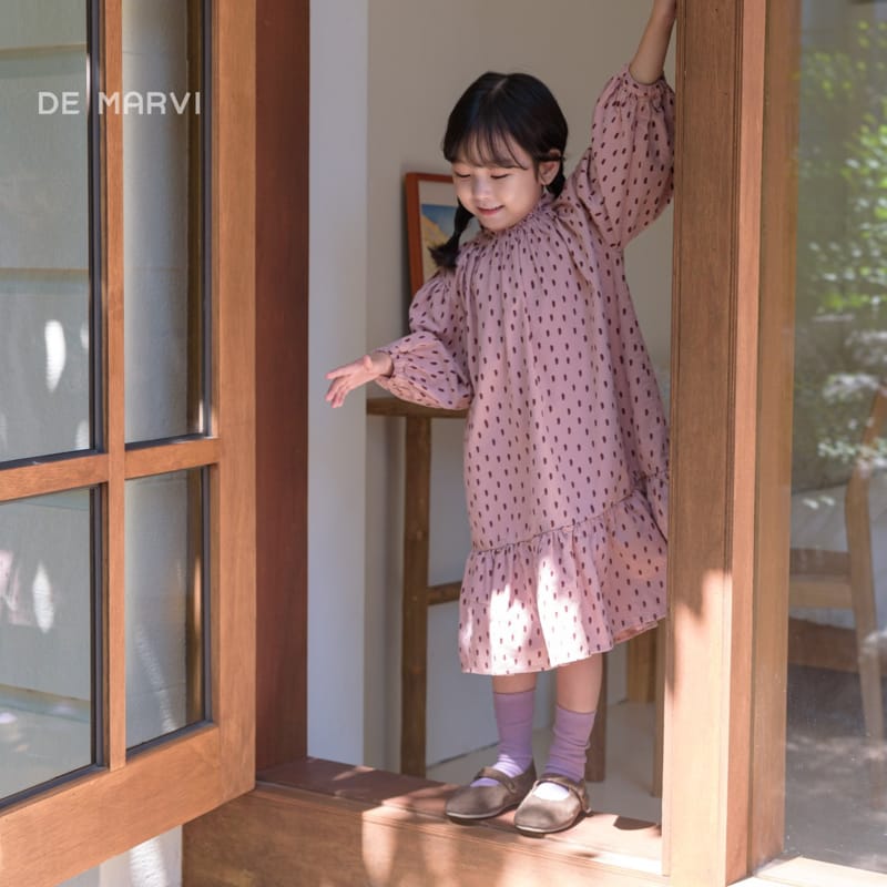 DE MARVI - Korean Children Fashion - #Kfashion4kids - Shirring One-piece - 3