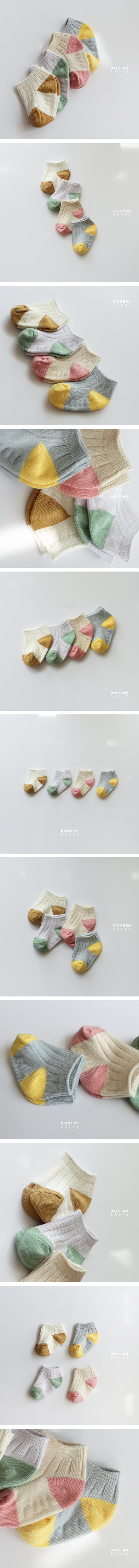 DOREMI SOCKS - Korean Children Fashion - #Kfashion4kids - Ppuyo Sneakers Socks [set of 4]