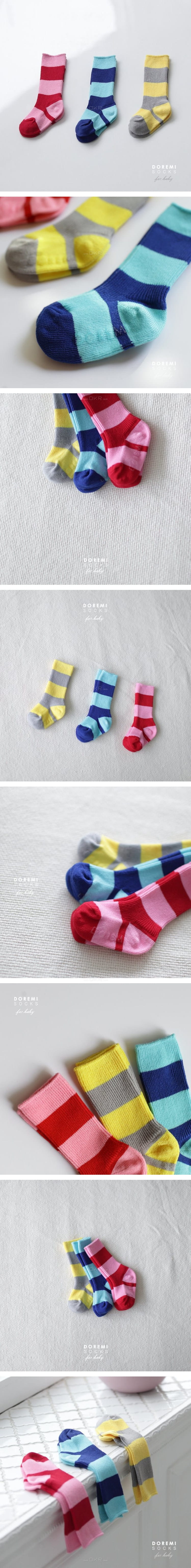 DOREMI SOCKS - Korean Children Fashion - #Kfashion4kids - Willy Knee Socks [set of 3]