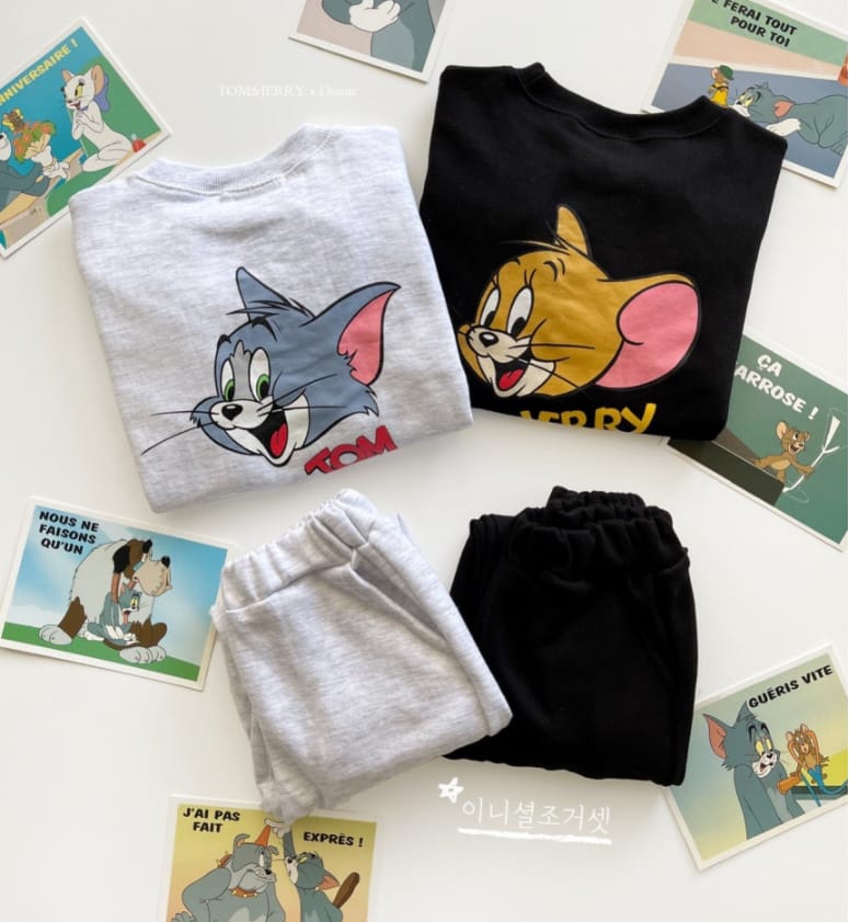 DSAINT - Korean Children Fashion - #Kfashion4kids - Initial Top Jogger Pants Set