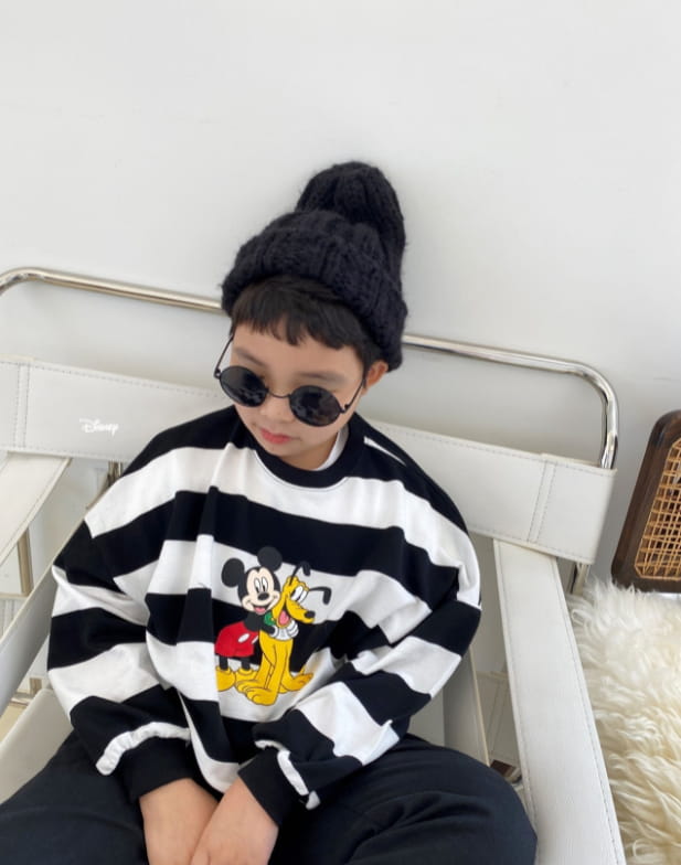 DSAINT - Korean Children Fashion - #Kfashion4kids - Mickey Pluto Stripes Sweatshirt - 10