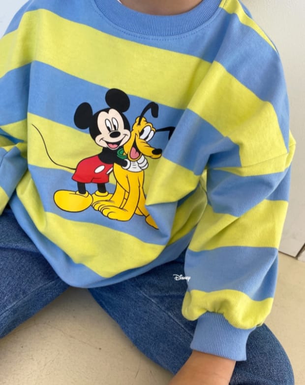 DSAINT - Korean Children Fashion - #Kfashion4kids - Mickey Pluto Stripes Sweatshirt - 3