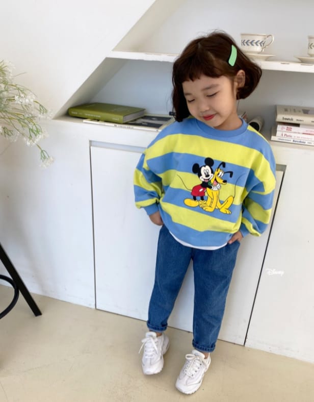 DSAINT - Korean Children Fashion - #Kfashion4kids - Mickey Pluto Stripes Sweatshirt - 4