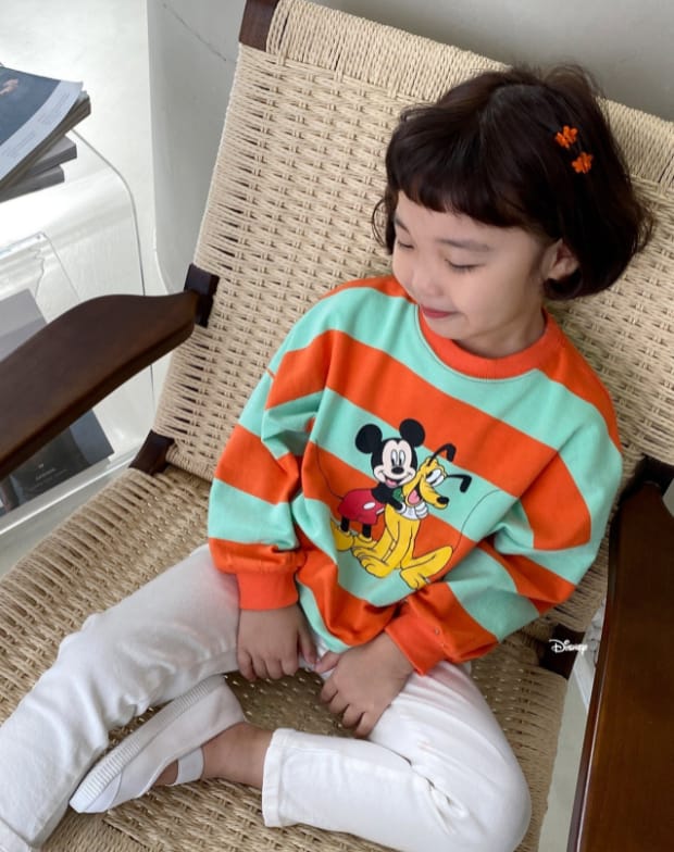 DSAINT - Korean Children Fashion - #Kfashion4kids - Mickey Pluto Stripes Sweatshirt - 7