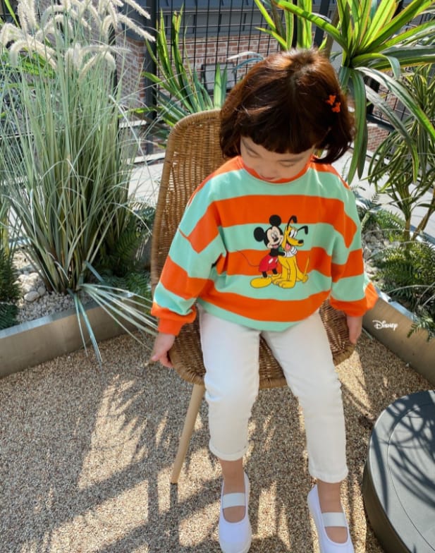 DSAINT - Korean Children Fashion - #Kfashion4kids - Mickey Pluto Stripes Sweatshirt - 8