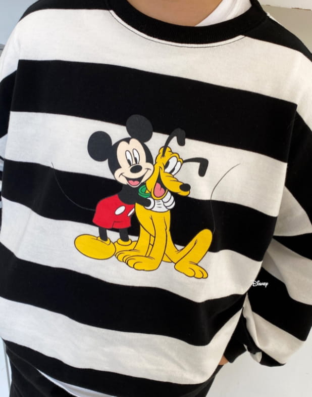 DSAINT - Korean Children Fashion - #Kfashion4kids - Mickey Pluto Stripes Sweatshirt - 9