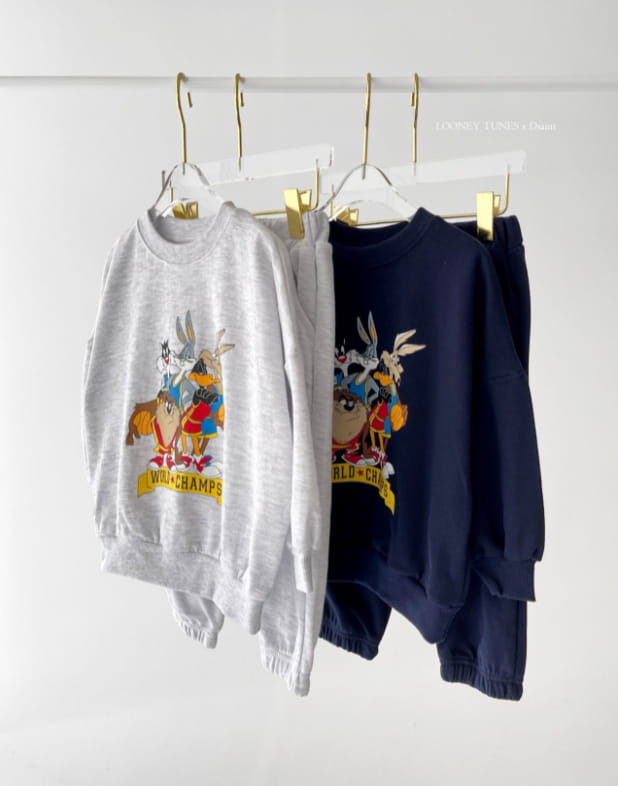 DSAINT - Korean Children Fashion - #Kfashion4kids - Champion Luni Toon Top Jogger Pants Set