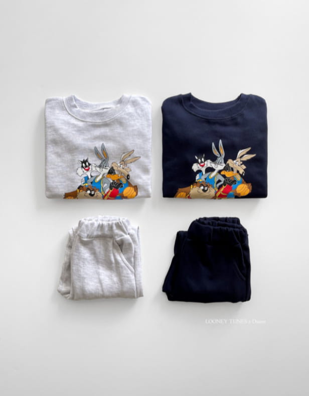DSAINT - Korean Children Fashion - #Kfashion4kids - Champion Luni Toon Top Jogger Pants Set - 2