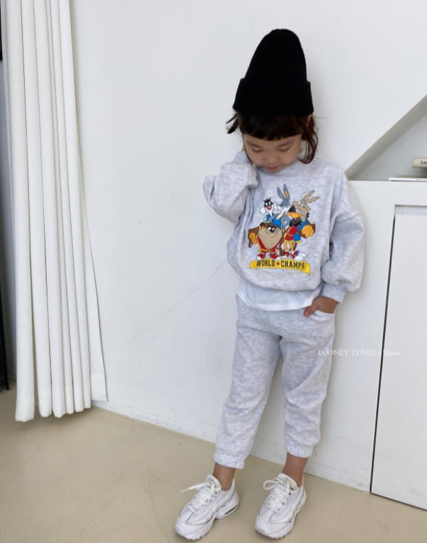 DSAINT - Korean Children Fashion - #Kfashion4kids - Champion Luni Toon Top Jogger Pants Set - 4