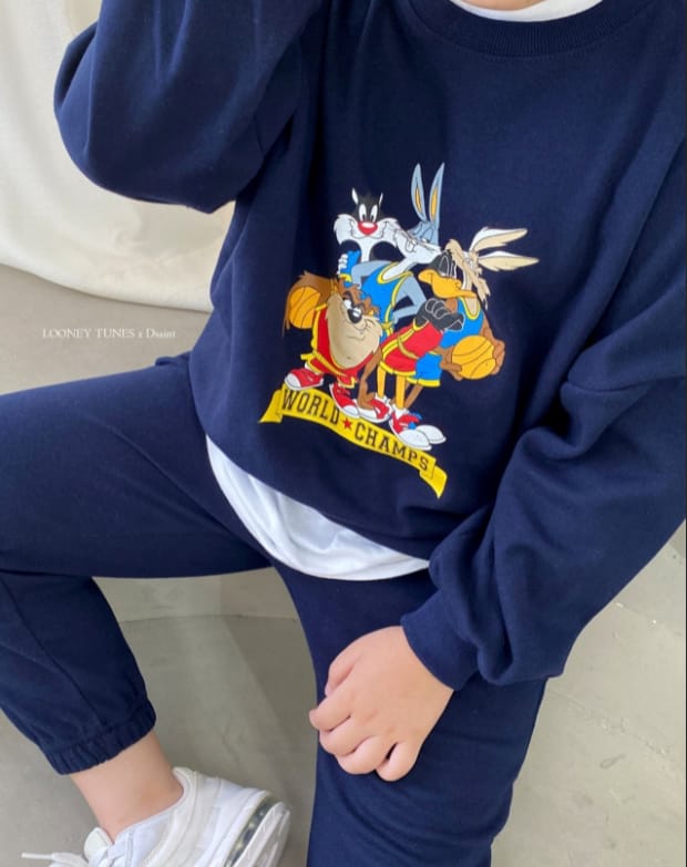 DSAINT - Korean Children Fashion - #Kfashion4kids - Champion Luni Toon Top Jogger Pants Set - 6