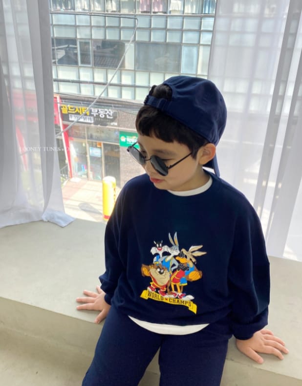 DSAINT - Korean Children Fashion - #Kfashion4kids - Champion Luni Toon Top Jogger Pants Set - 7