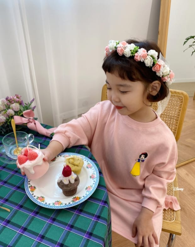 DSAINT - Korean Children Fashion - #Kfashion4kids - Fairy Tale Princess Slit One-piece - 5