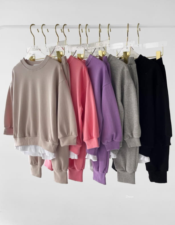 DSAINT - Korean Children Fashion - #Kfashion4kids - Charmed Layered Top Bottom Set