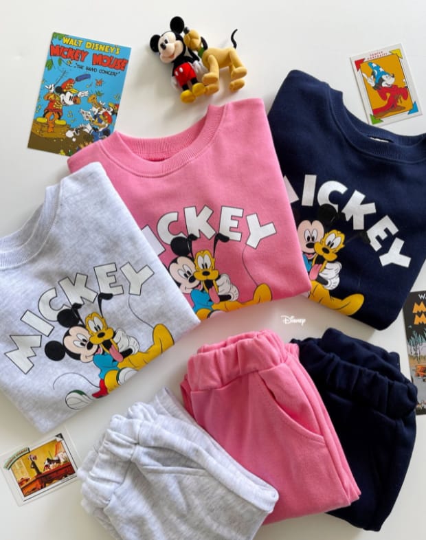 DSAINT - Korean Children Fashion - #Kfashion4kids - Logo Mickey Fluto Top Bottom Set - 2