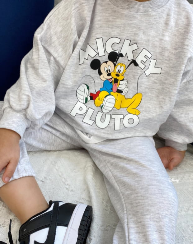 DSAINT - Korean Children Fashion - #Kfashion4kids - Logo Mickey Fluto Top Bottom Set - 3