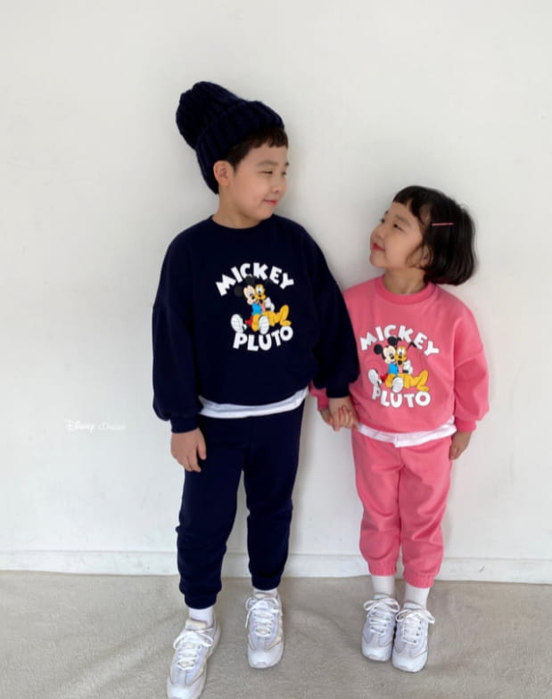 DSAINT - Korean Children Fashion - #Kfashion4kids - Logo Mickey Fluto Top Bottom Set - 8