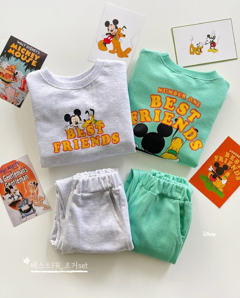 DSAINT - Korean Children Fashion - #Kfashion4kids - Best Friends Jogger Top Bottom Set