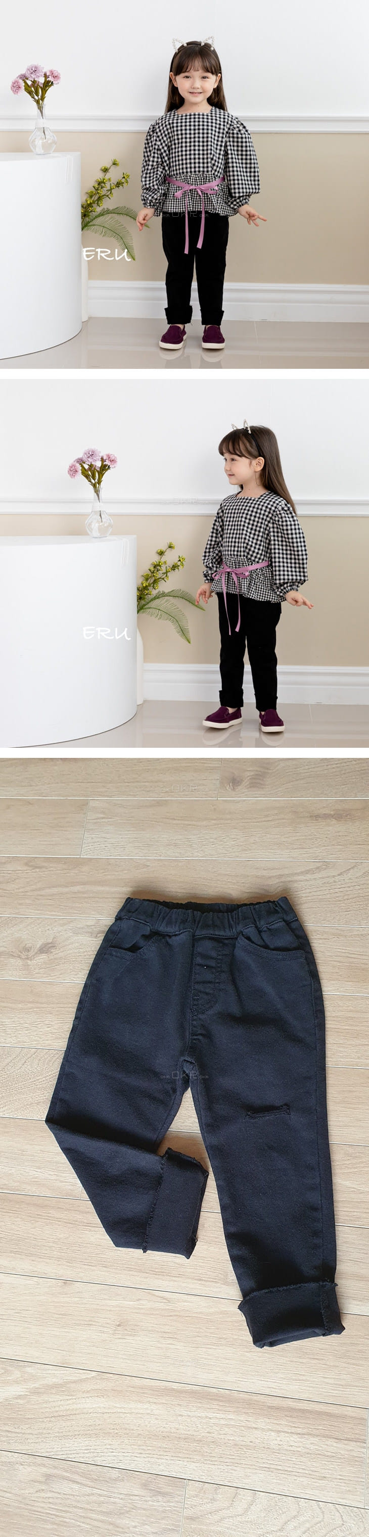 E.RU - Korean Children Fashion - #Kfashion4kids - Vintage Denim Span Pants