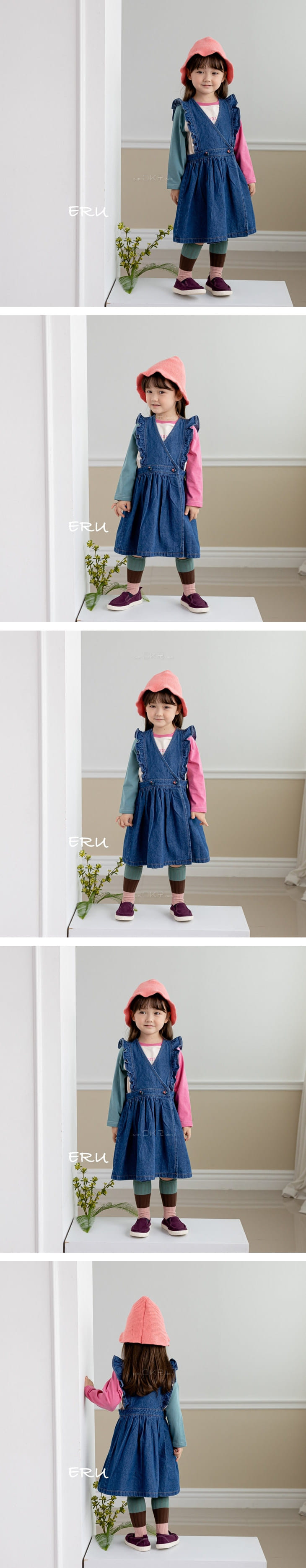 E.RU - Korean Children Fashion - #Kfashion4kids - Denim Jumper Skirt