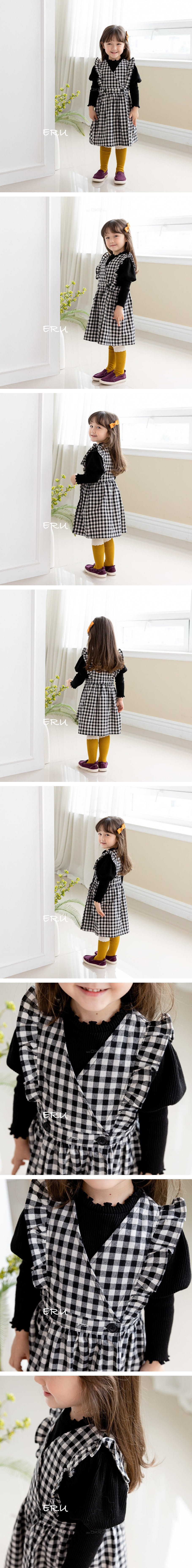 E.RU - Korean Children Fashion - #Kfashion4kids - Check Jumper Skirt