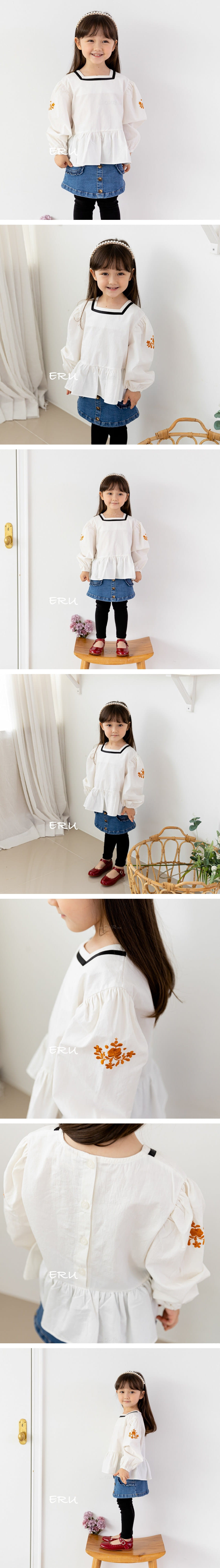 E.RU - Korean Children Fashion - #Kfashion4kids - Embroidery Blouse