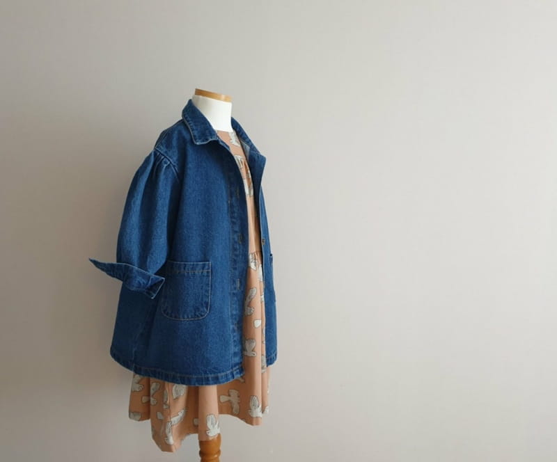 ECLAIR - Korean Children Fashion - #Kfashion4kids - Denim Long Jacket - 3