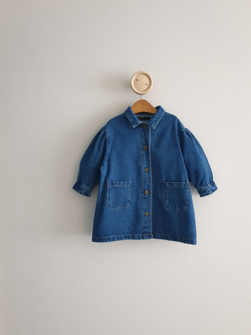 ECLAIR - Korean Children Fashion - #Kfashion4kids - Denim Long Jacket - 4
