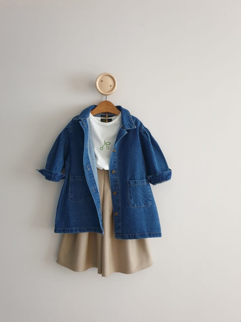 ECLAIR - Korean Children Fashion - #Kfashion4kids - Denim Long Jacket - 6