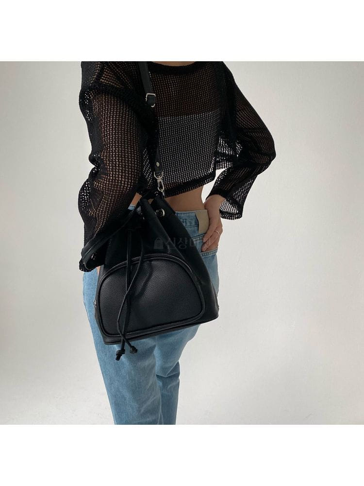 EVENDAYS - Korean Children Fashion - #Kfashion4kids - Zipper Round Bucket Bag - 2