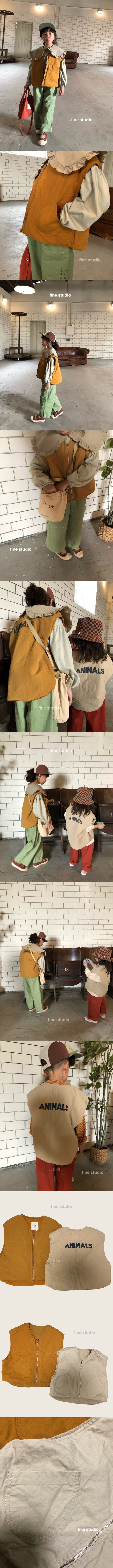 FINE STUDIO - Korean Children Fashion - #Kfashion4kids - Ani Reverable Vest