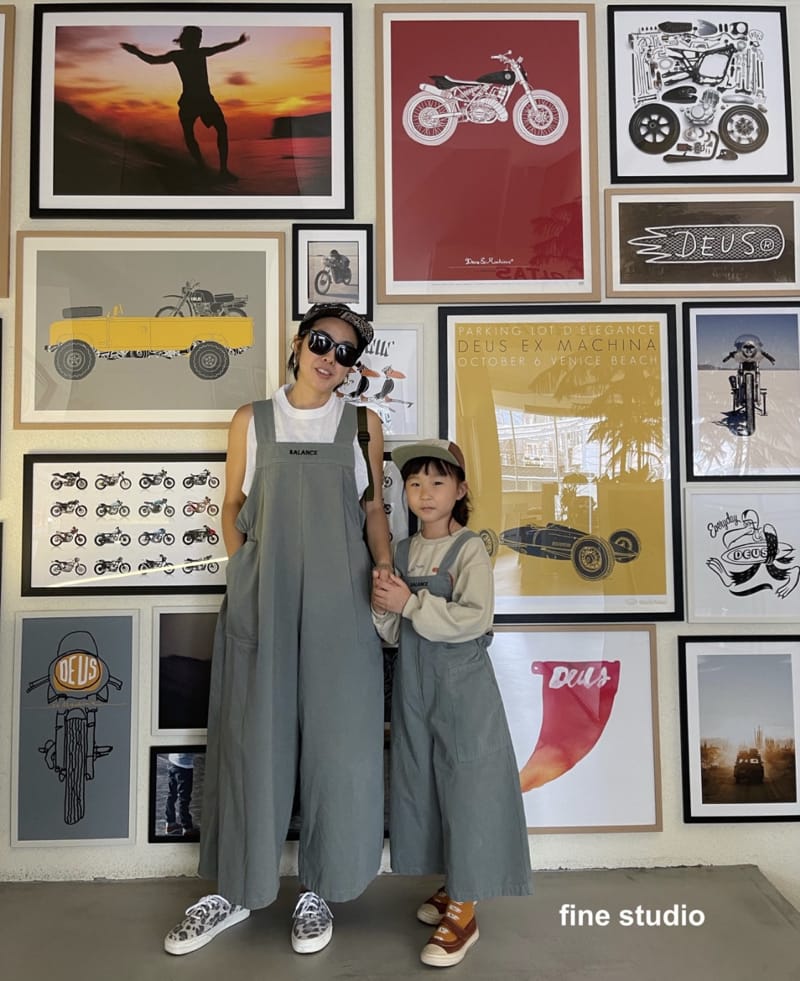 FINE STUDIO - Korean Children Fashion - #Kfashion4kids - Balance Dungarees Pants with Mom - 11