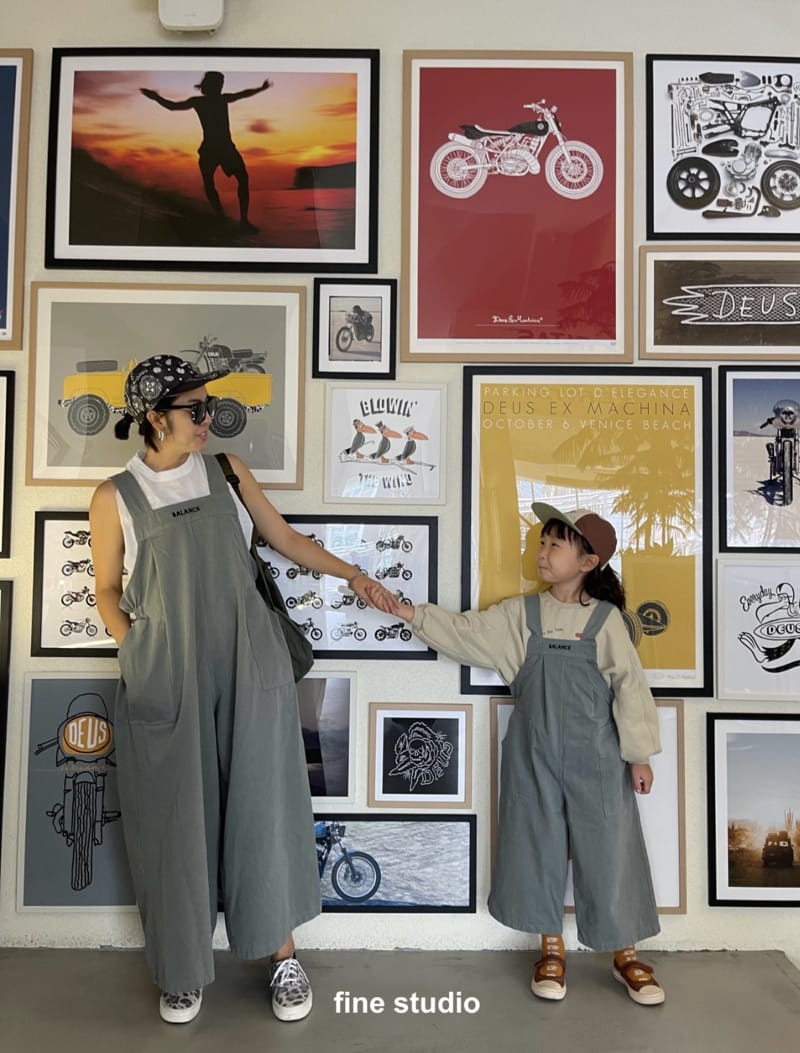 FINE STUDIO - Korean Children Fashion - #Kfashion4kids - Balance Dungarees Pants with Mom - 12